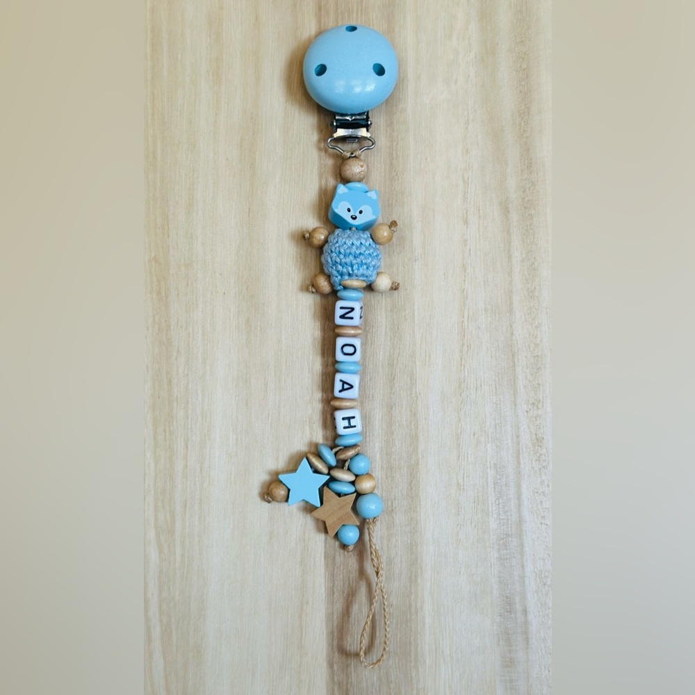Personalized handmade pacifier color Sandy Beach